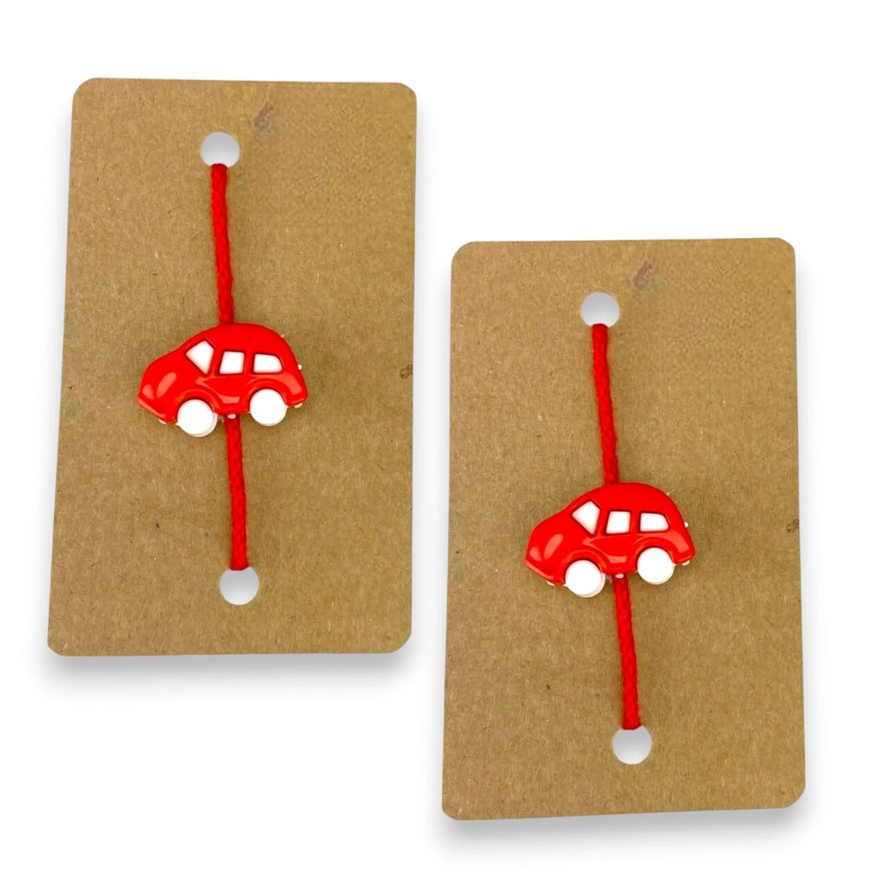 Set Of 2 Cute Cartoon Rakhi Featuring Adorable Car Designs Thread Perfect Rakhi for Brother Raksha Bandhan Bracelets for Bhai Bhaiya